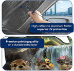 GENANY Cute Otter Windshield Sun Shade for Car SUV Truck (55x30 Inches), Sun Shade Windshield, Shades for Front Windows, Protector Blocks UV, Car Decor