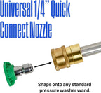 Westinghouse 5-Piece Quick Connect Pressure Washer Nozzle Kit, 1/4" Universal Fit for All Westinghouse Gas & Electric Pressure Washers
