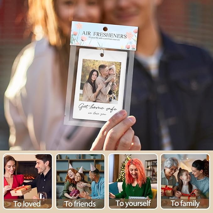 Custom Air Fresheners with Picture, Personalized Air Freshener for Cars, Customized Photo Gift with Scents for Family and Lovers