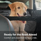 Dog Car Seat Cover for Back Seat with Door Protection, Waterproof Dog Seat Hammock, Soft-Padded Pet Car Seat Cover for SUVs & Sedans (Black)