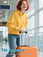 YOUSHARES Insulin Cooler Travel Case - 48H Verified Cooling with Temperature Display, TSA Approved Diabetic Medication Pen Vials Refrigerator with ℃/℉ Digital Temp Display, Portable for 1–7 Pens