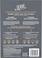 Lexol Leather Conditioner and Cleaner Kit by Lexol, Use on Furniture, Car Interiors, Shoes, Handbags, Includes 2 Application Sponges, Two-Step System, 16 oz Each