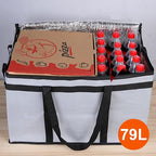 Bodaon 4-Pack Insulated Food Delivery Bag, XXX-Large Meal Grocery Tote Insulation Bag for Hot and cold Food, Commercial Cooler/Thermal Bags, Large Capacity Reusable Warming Bag, Gray