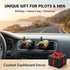 P-40 Warhawk Car Air Freshener with Spinning Propeller - Vent Clip Dashboard Decor for Men, Long Lasting Odor Eliminator & Aviation Gift (1pcs-shark)