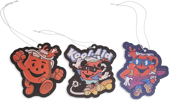 Kool-Aid Man Car Air Freshener Set Of 3 | Tropical Punch Scent | Odor Eliminator For House, Car, Office | Clean Room Fresheners, Long-Lasting Fragrances