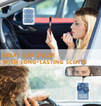 Retro Preppy Blue Car Air Freshener Funky Dice Y2K Car Accessories Interior Hanging 3Pcs, Feeling Lucky Good Times Girly Rear View Mirror Decor Cute Car Accessories for Women Closet Drawer(Lavender)