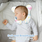 Baby Neck Pillows - Upgraded Toddler Travel Cushion for Toddler Head and Neck, Infant Neck Pillow for Car Plane Stroller Pushchair - Butterfly