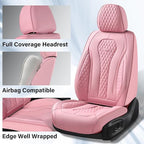 Coverado Seat Covers, Car Seat Covers Front Seats, Pink Car Seat Covers, Waterproof Auto Seat Covers, Seat Cushion, Front Seat Covers Leatherette Car Seat Protector Universal Fit Most Cars