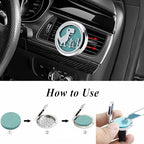 AZNECK Car Aromatherapy Essential Oil Diffuser Vent Clips Car Diffuser Vent Clip Air Freshener 10 Felt Pads Cartoon Dinosaur Car Accessories for Women Gifts