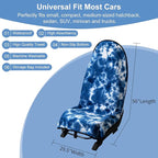 Waterproof Sweating Car Seat Cover for Post Gym Workout, Running, Swimming, Beach and Hiking, Universal Fit Non-Slip Bucket Seat Protector for Cars SUV Trucks, Machine Washable (Tie-Dye Blue)