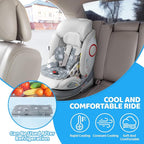 Orzbow Car Seat Cooling Pad for Babies, Toddlers, and Kids | Carseat Cooler Pad with Waterproof Seat Liner | Comfortable and Durable Cooling Cushion for Strollers, Baby Summer Essentials, Grey