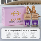 Car Air Freshener Hanging Diffuser – Long-Lasting Essential Oil Scent (Up to 60 Days) – Non-Toxic & Eco-Friendly – 2-Pack Auto Fresheners Made in USA