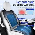 FLORICH Cooling Car Seat Cover, Ventilated Seat Cushion Cooling Car Seat Pad for Summer Driving with 8 Powerful Turbo Fans Universal Fit for Car SUV Truck Van-Dark Grey