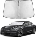 EcoNour Windshield Sunshade Compatible for Tesla Model S 2012-2024 2025 2026, Sun Visor for Front Windshield & Window Sun Shade Cover, UV Heat Blocker & Protector, Car Accessories