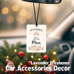 Mom Mother Gifts Car Air Freshener Hanging 3 Pack, My Favorite People Call Me Mom Car Accessories Gifts for Grandma Christmas Women,Rustic Floral Scent Card Lavender for Closet Bathroom Decor