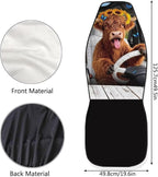 Highland Cow Car Front Seat Covers Set of 2 Nonslip Car Seat Covers Front Seats Only Stretch Polyester Fabric Cover Cars Seats Covers Protector for Cars Sedans SUVs