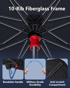 Foldable Windshield Sun Shade Umbrella Reflective Car Window Cover with Bendable Handle, Heat Blocker for SUV, Truck, Sedan Ideal Gifts for Men & Women