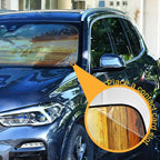 Palm Tree Car Windshield Sun Shade Tropical Sunset Beach Ocean Foldable UV Ray Sun Visor Protector Sunshade to Keep Your Vehicle Cool (55" x 27.6")