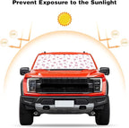 Car Windshield Sun Shade, Cute Bow Sun Visor - Wear-Resistant Black Tape, Foldable 59'x27.5'/63''x31.5''