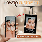 2PCS Picture Air Freshener for Car Rectangle, Drive Safe I Love You Personalized Air Freshener with Photo, Custom Car Accessories, Custom Picture Gifts for Cars Driver, Gifts for Husband