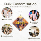 HINFKA 10-1000 Pcs Custom Air Fresheners with Picture – Personalized Double-Sided Car Freshener with Logo or Photo, Bulk Customized Gifts for Business Events and Branding (A05-Diamond)