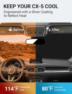 Proadsy 2026 Upgrade Windshield Sun Shade Custom Fit Mazda CX5 CX-5 2017-2025 2026 4-Layer Foldable Front Sunshade Protector Sun Visor Blocks UV Rays Keep Car Cooler