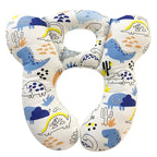 Baby Travel Pillow, Infant Kid's Cushion Soft and Skin Friendly for Car Seat, Pushchair and Stroller (Blue Dinosaur)