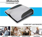Car Seat Cushion, Car Seat Cushions for Driving with Comfort Memory Foam - Sciatica & Back Pain Relief, Suitable for Car, Truck, Office Chair (Black&Gray)