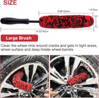 8Pcs Wheel Tire Brush Set, Wheel Brushes for Cleaning Wheels Tire Rim, Soft Wheel Cleaner Brush, Bendable & Durable Car Wheel Rim Detailing Brush for Cleaning Spokes, Fenders, Engines