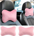 2PCS Car Headrest Pillow,Soft & Comfortable Car Neck Pillow for Driving Fatigue Relieve,All-Season Universal Cars Head Rest Pillows Automotive Interlor Accessorles for Cars (Pink/2PCS)