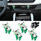 4PCS Car Air Fresheners Vent Clips, Butterfly Car Accessories, Sparkly Bling Dual Butterfly Auto Air Vent Clips, Automotive Cute Air Conditioning Outlet Decoration Universal for Women Girl