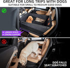 Medium Dog Car Seat,Back Seat Extender for Dogs,Waterproof Large Dog Seat Cover for Backseat, Pet Bed for Car Hammock(Black-s)