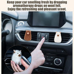 BBTO 2 Pcs Felt Highland Cow Gift Car Air Freshener Clips, Funny Handmade Air Fresheners, Cute Highland Cow Car Accessories, Ornament Vent Decor for Women Men, Christmas Party Gift (White,Brown)