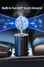 Smart Car Air Fresheners,7 Colors Breathing Light,Auto On/Off,80ml Fragrance Lasts 6 Months,Portable USB Aromatherapy Diffuser for Car Home Office Bedroom,Black Frosted,Cologne