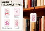 Pink Car Fresheners, 4pcs Cute Car Accessories Interior, Mirror Decor For Women, Air Freshener Hanging For Bathroom Dorm Books Bedroom Closet Drawer, Pink Girly Accessories Gifts For Girls -01