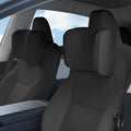 Car Headrest Leather Memory Foam Neck Pillow for Driving with Leather Soft Comfortable Seat Head Pillow Cushion / Car Neck Pillow SUV Sedan Relieving Neck Stiffness Seat Neck Support Pillow Black 2PC