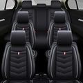 Car Seat Cover 6 Seats for Ford Explorer 2000-2026, Waterproof Durable Compatible Airbag, Premium Leather Seat Protector(6 Seats Standard,Black White)