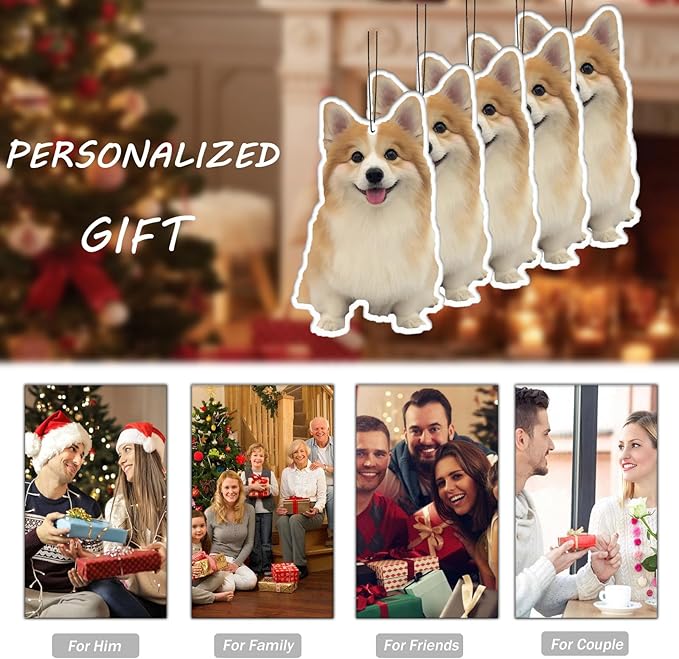 Custom Air Fresheners with Picture-Personalized Air Freshener for Car-Hanging Air Freshener for Wardrobe,Bathroom,Livingroom (Crop 5pcs)