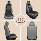 TTX LIGHTING for Nissan Murano 2011-2026 Seat Covers: Waterproof Leather Seat Protector with Airbag Compatible (2 Front Seats,Black&Gray)
