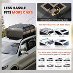 Asinking Car Rooftop Cargo Carrier Bag, 21 Cubic Feet Waterproof Roof Cargo Bag for SUV Minivan, Fit Vehicles with/Without Roof Rack, Sidebars & Crossbars - Max Size 52" L 40" Wx 18" H