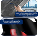 GENANY Devil Eye Windshield Sun Shade for Car SUV Truck (64x32 Inches), Sun Shade Windshield, Shades for Front Windows, Protector Blocks UV, Car Decor