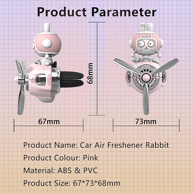 Rabbit Car Air Fresheners Pilot Car Diffuser Cute Car Perfume Funny Car Fragrance