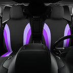 CAR PASS Line Rider Sporty Front Seat Covers,Purple Car Seat Covers Two Front Seats Only for Cute Women Girl, Airbag Compatible,Universal Fit Sedans,Cars,Vans,SUV,Truck(Black and Purple)