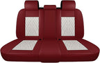 Premium Nappa Leatherette Car Seat Cover Set Custom Fit for Honda CR-V CRV 2000-2023 2024 2025 2026 Water-Proof Breathable Faux Leather Seat Cushion Protectors (Full Set 5 Seats,Beige Red)