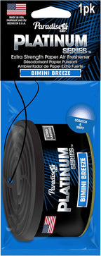 4 Pc Paradise Platinum Air Freshener Hanging Aroma Fragrance Scent Bimini Breeze