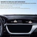 Augeny 2PCS Bling Car Air Vent Clips, Crystal Rhinestone Crown Air Freshener Outlet Diffuser Clip, Auto Air Conditioning Clip Charm for Women Girls, Interior Decor Car Accessories (Pink)