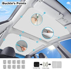 Car Sunroof Shade Compatible with Mercedes Benz GLE 350/450 2015-2019, Foldable Glass Roof Sunshade with Storage Bag, Heat Insulation Sun Protection Roof Interior Sunshade