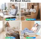 Massage Seat Cushion with Heat, Adjustable Neck Support, Breathable Lumbar Comfort, Gentle Vibration Back Massager for Office & Home Chair, Relaxation Gift