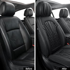Seat Covers for Cars, Waterproof Seat Covers, Leather Car Seat Covers 2 Pack, Universal Seat Cushion Protector for Most Cars Black
