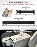 PETSFIT Dog Car Seats for Small Dogs with Safe Protection Hooks, Small Dog Car Seat with Upgraded Safety Tethers, Washable Cushion, Center Console Dog Car Seat for Pets Under 8 Lbs (Light Grey)